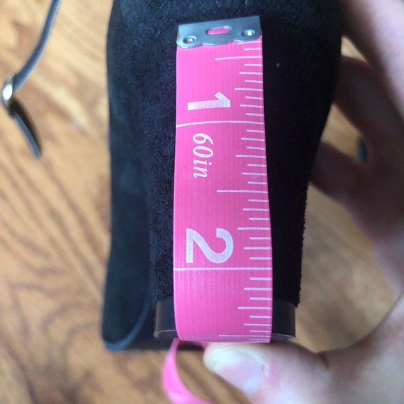 NEW✨ Black Suede Heels Ankle Strap - Picture 7 of 8